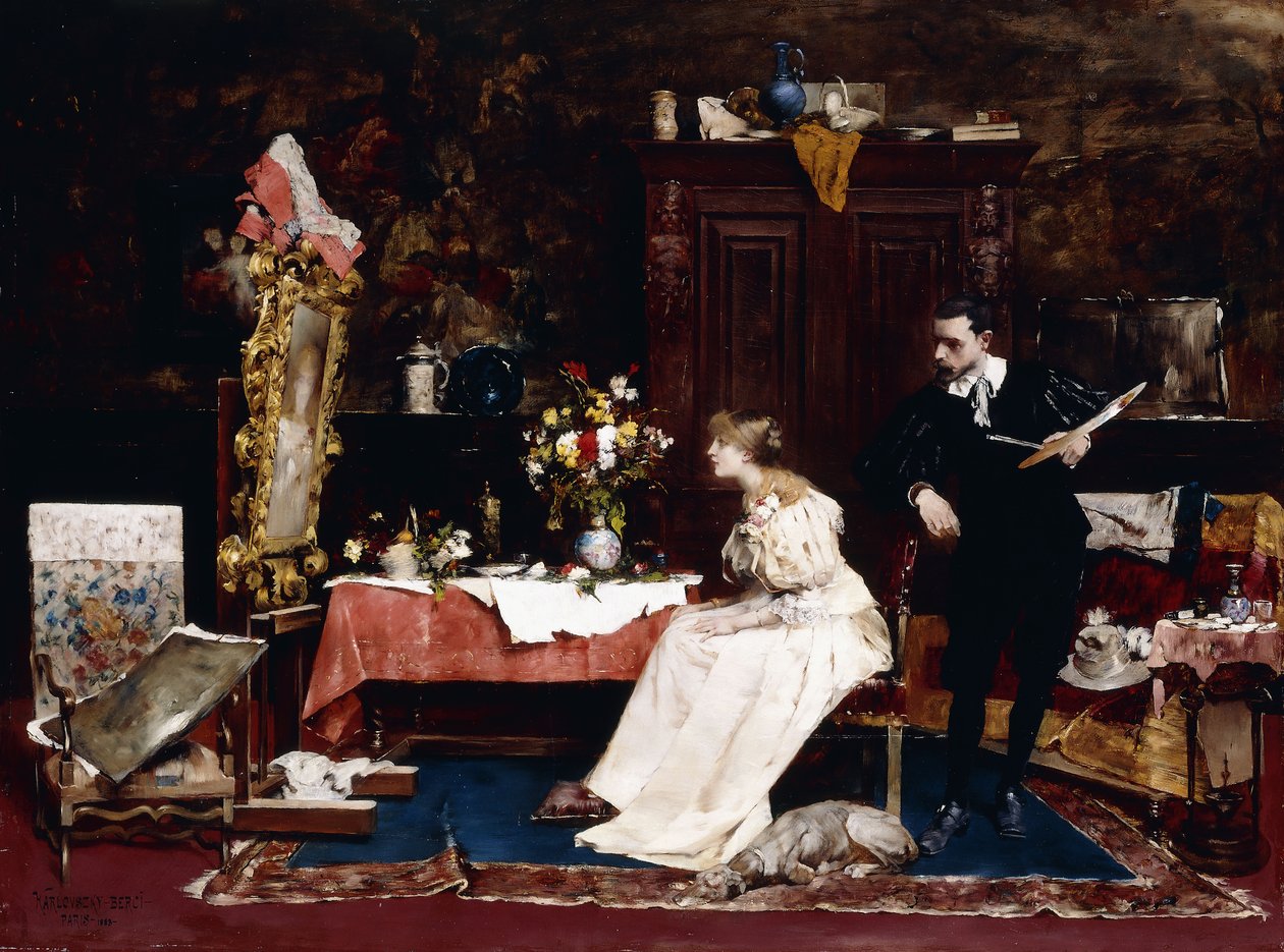 Portresini Sunarken, 1883 by Berci de Karlovszkyn