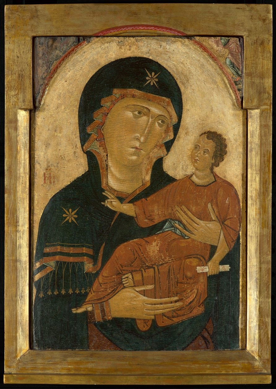 Madonna ve Çocuk, c.1230-1240 (panelde tempera ve altın varak) by Berlinghieri Family circle of Berlinghieri Family circle of