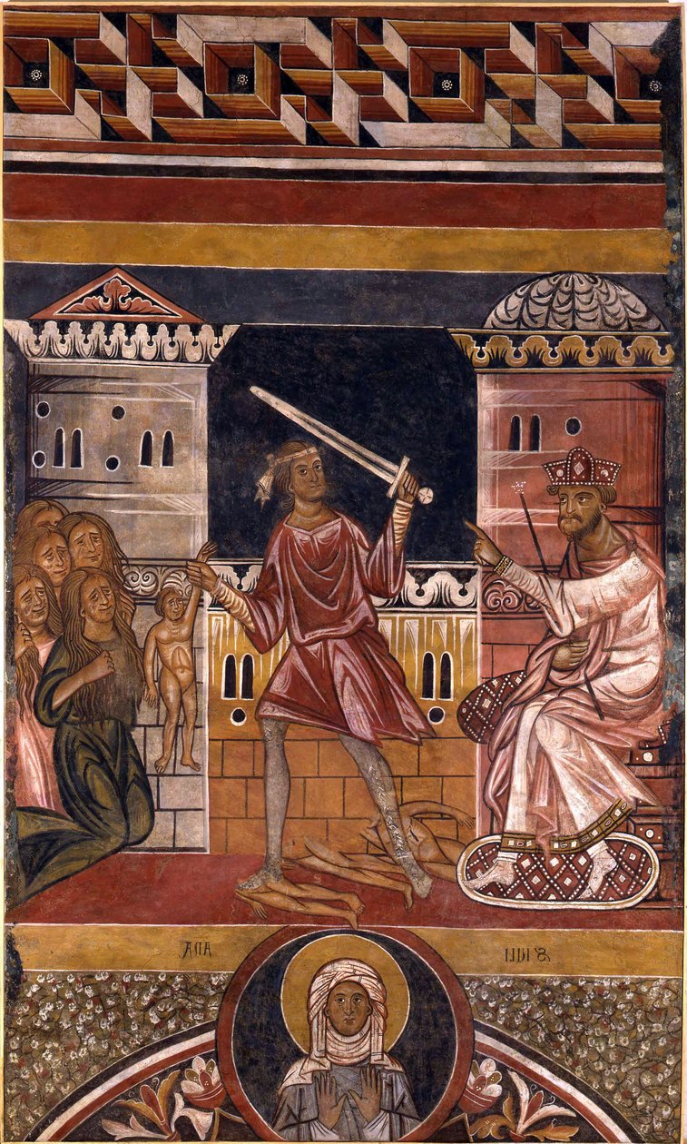 Masumların Katliamı par Berlinghieri, Berlinghiero (yaklaşık 1175-1235 / 42). Fresk, boyut: 350x205, Santo Stefano Bazilikası, Bologna by Berlinghiero (fl.1228 36) Berlinghieri