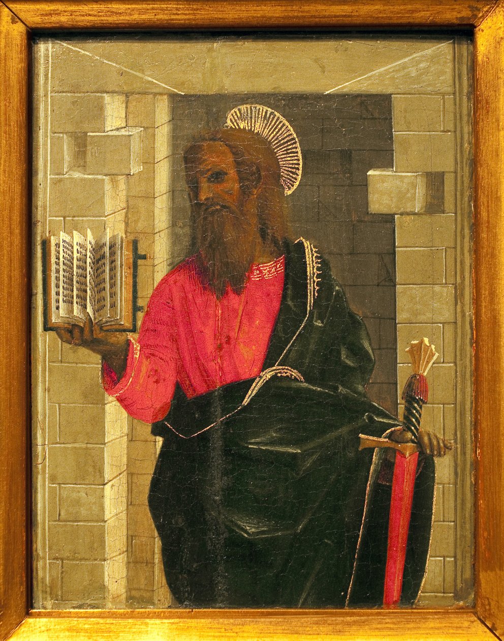 Aziz Paul. Bernardino Butinone (1450-1507), ahşap üzerine tempera tarafından boyama. İtalyan sanatı, rönesans. Musee Ingres, Montauban. by Bernadino Jacobi Butinone
