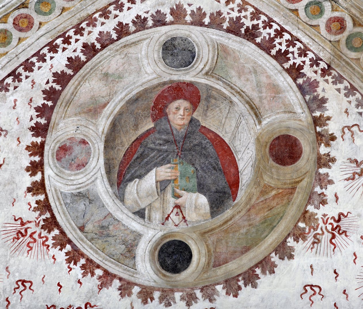 Bernardino Zenale ve Bernardino Butinone tarafından bir Dominik Kardinali (Bir Dominik Kardinali) Fresk Temsili by Bernadino and Zenale B.  Butinone