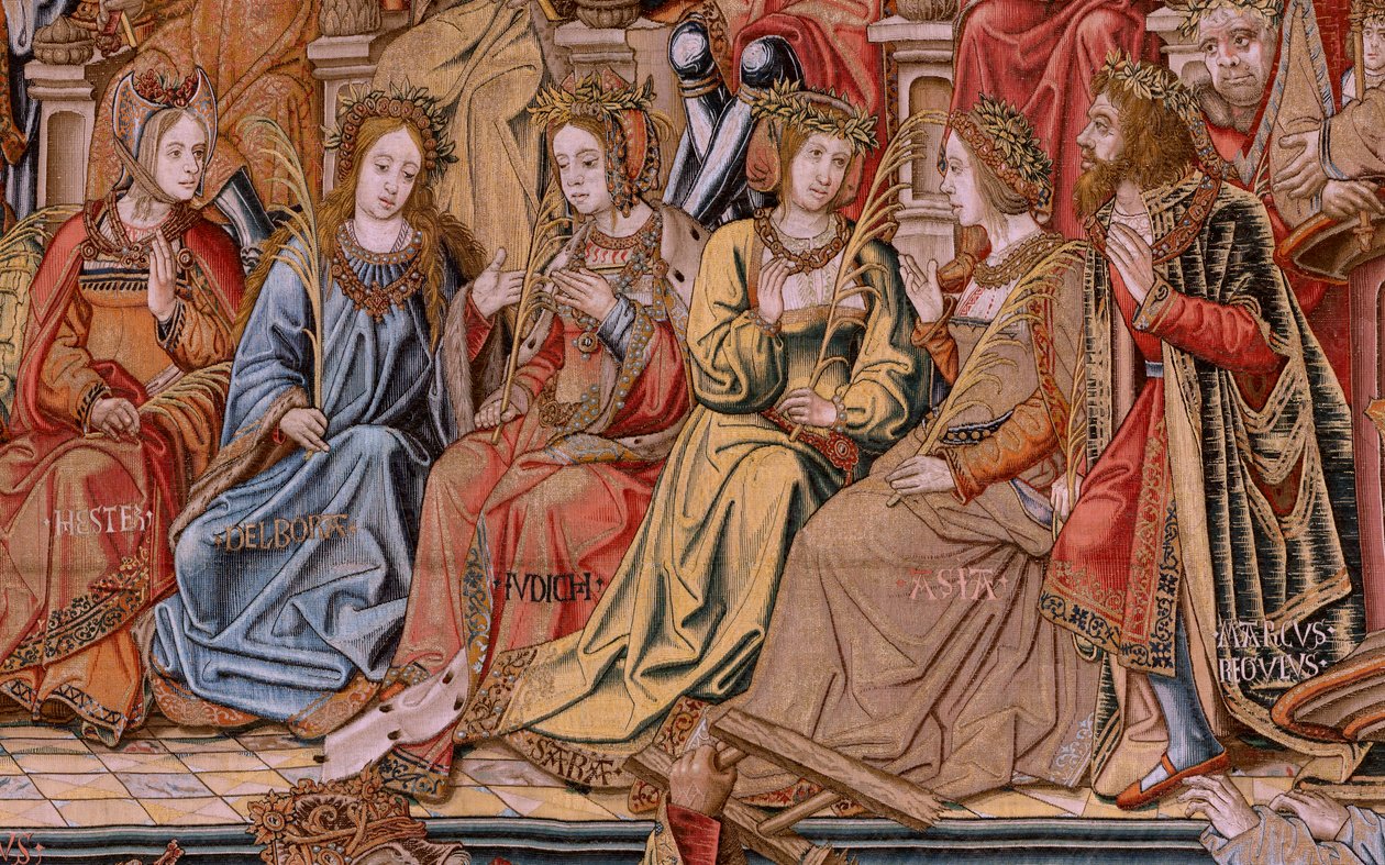 Flaman halısı. Seri Onur. Onur (El Onur). Serinin ikinci halısı. Bernard van Orley ve Jan Gossaert (Mabuse) çevresinden Model Karikatürcüler. Pieter van Aelst, Brüksel imalatı. Ca 1550. Kumaş Altın, gümüş, ipek ve yün. by Bernaert van (circle of) Orley