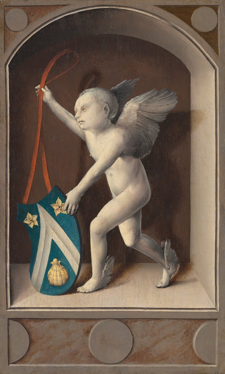 Putto with Arms of Jacques Coëne [ters], c. 1513. by Bernaert van Orley