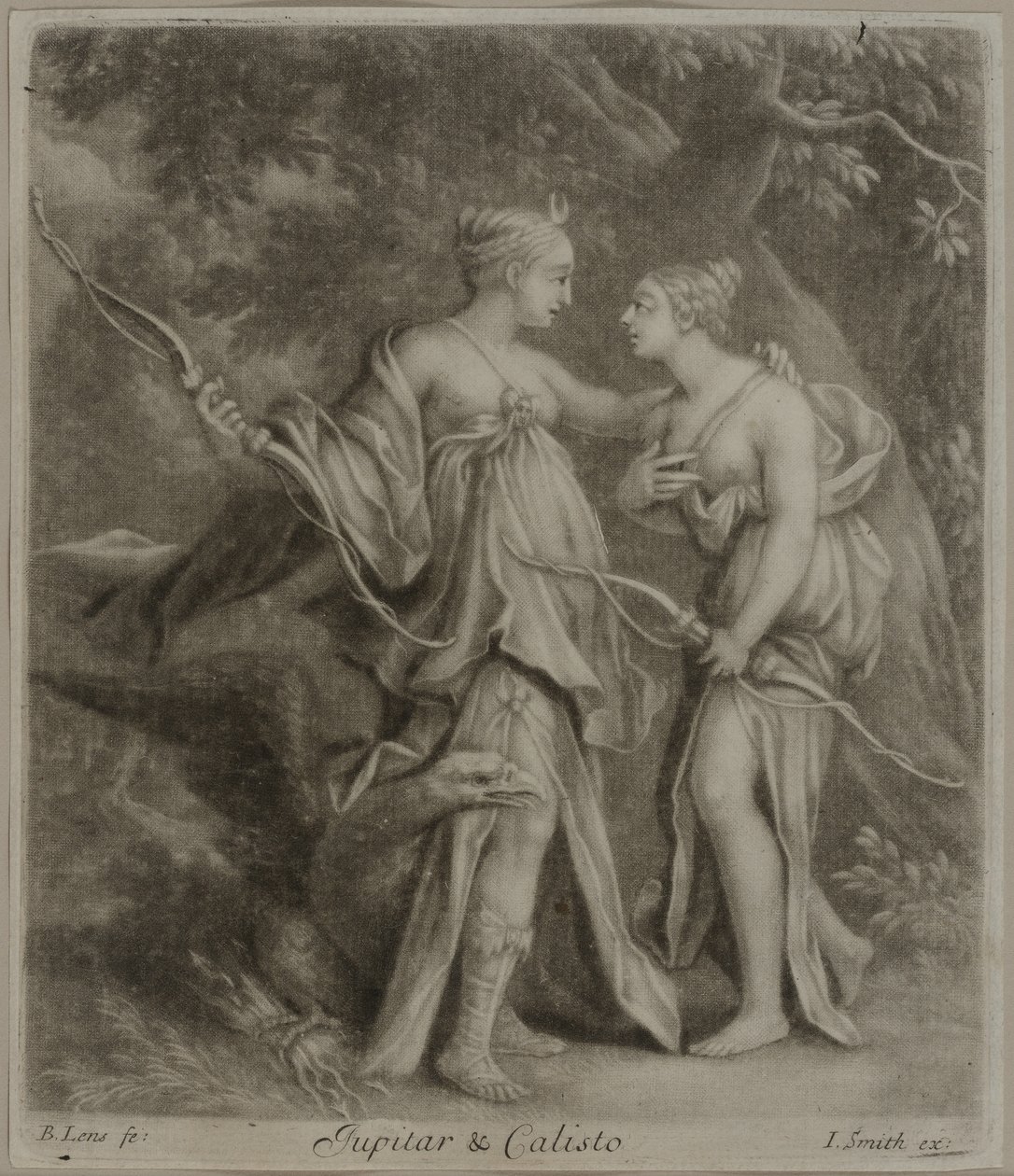 Jüpiter ve Callisto (mezzotint) by Bernard II Lens