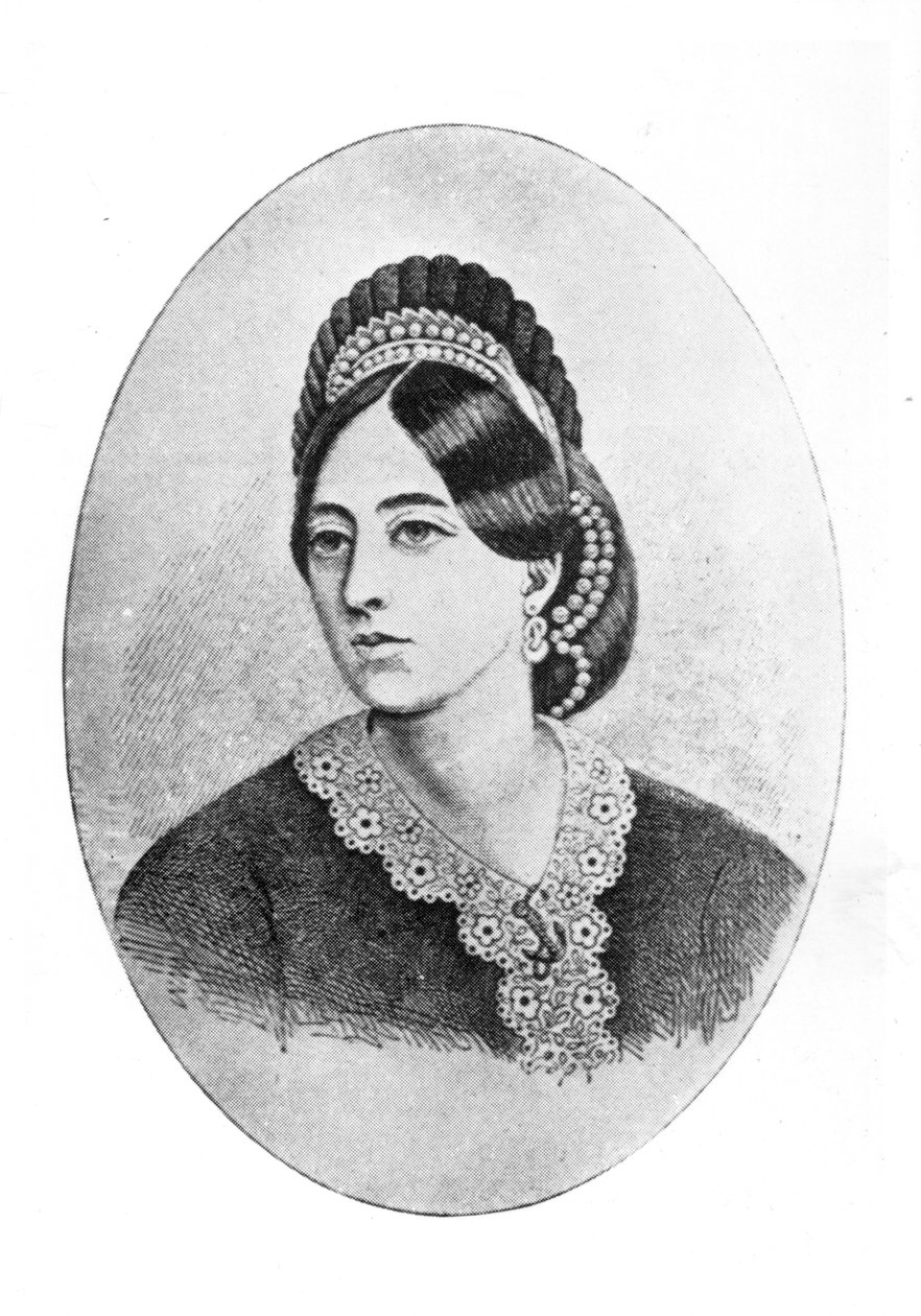 WM Oldham tarafından oyulmuş Jane Francesca Agnes Wilde portresi by Bernard Mulrenin