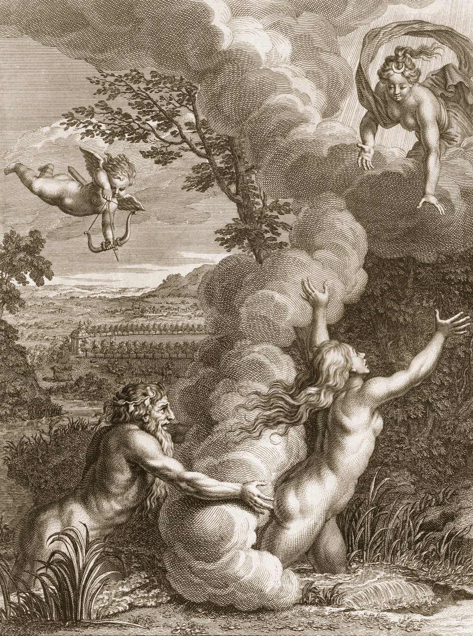 Arethusa Alpheus Tarafından Takip Edilip Çeşmeye Dönüştürüldü, 1731 by Bernard Picart