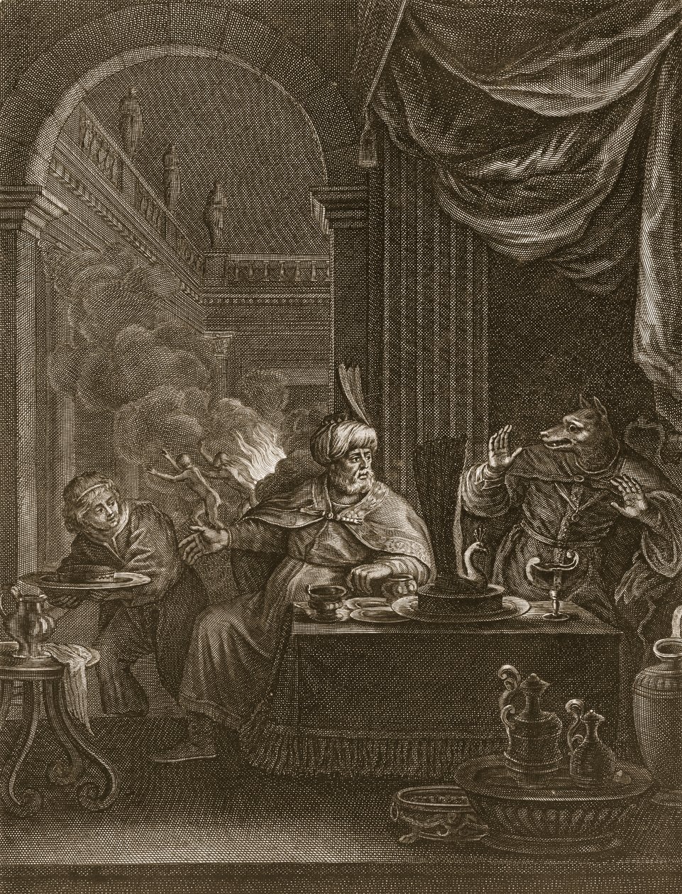 Lycaon Kurta Dönüştürüldü, 1731 by Bernard Picart