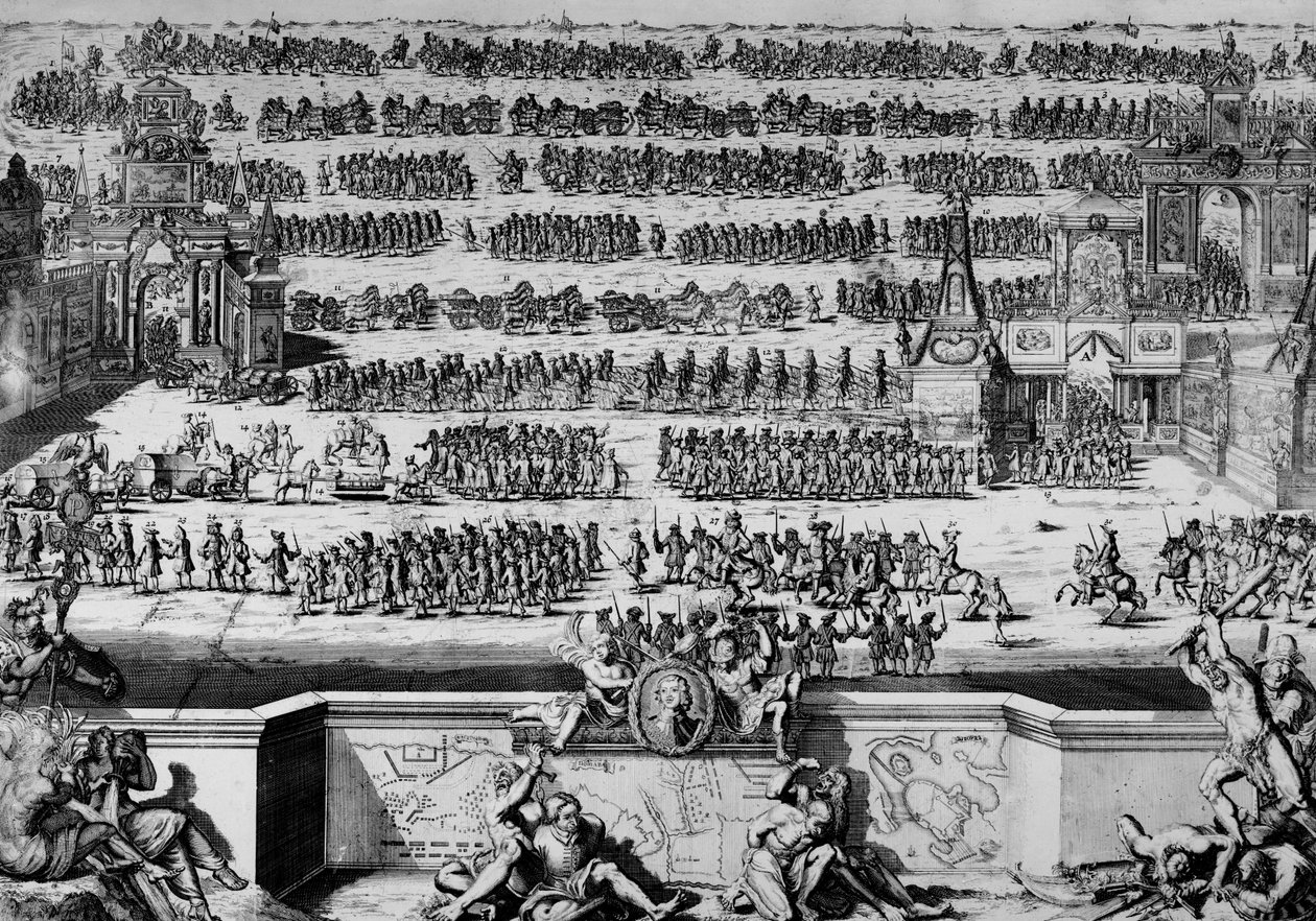 Poltava Savaşı, 1709 by Bernard Picart