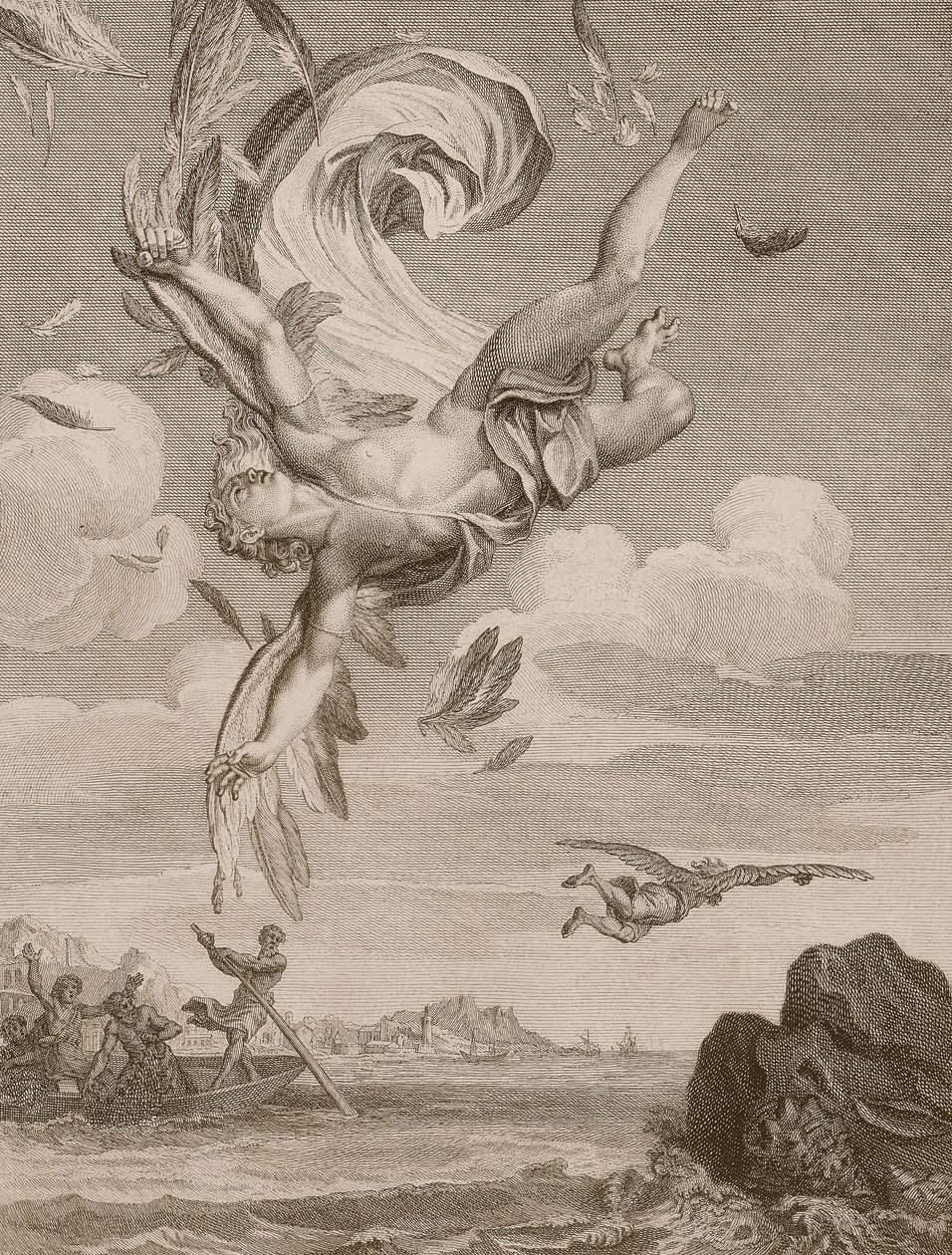 İkarus'un Düşüşü, 1731 by Bernard Picart