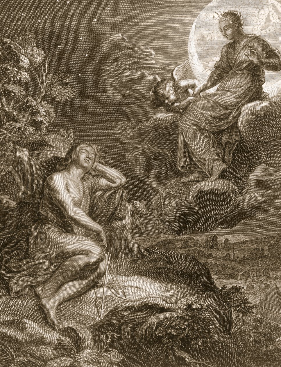 Ay ve Endymion, 1731 by Bernard Picart
