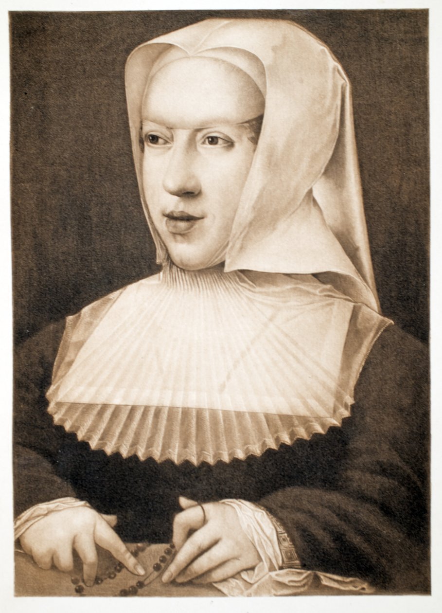 Margaret of SavoyAvusturya, Hollanda Regent, pub. 1902 (kollotip) by Bernard van Orley