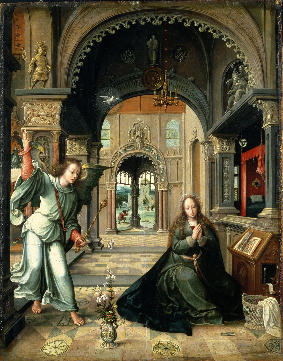 Müjde, 16. yüzyılın başlarında by Bernard van Orley
