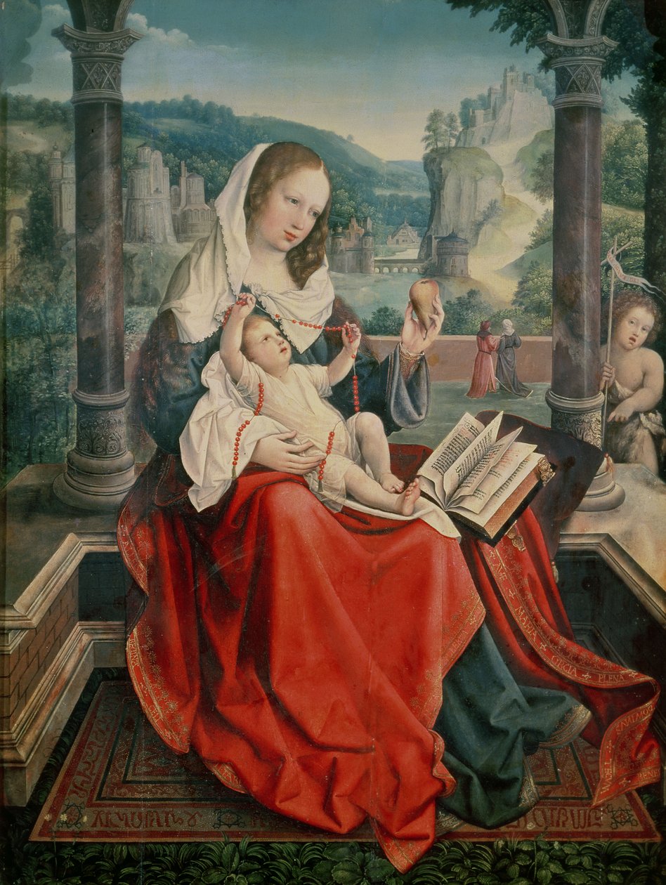 bakire ve çocuk by Bernard van Orley