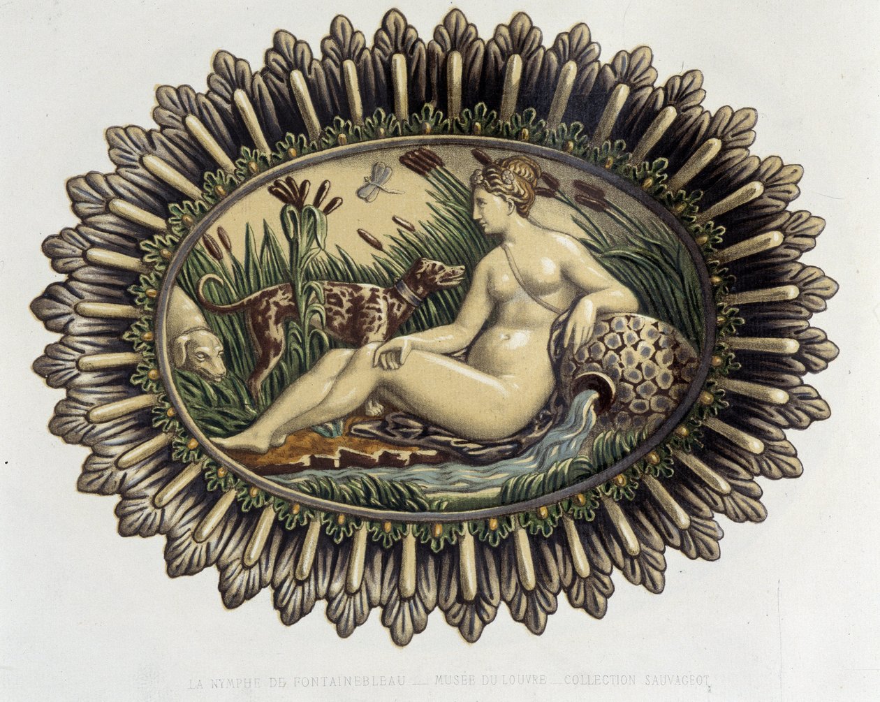 Fontainebleau Perisi - Seramik çanak, C. Delange ve C. Borneman, Paris tarafından “Bernard Palissy