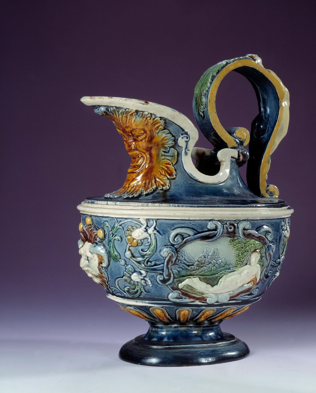 Aiguiere de Faience Bernard Palissy okulu tarafından yaratıldı (1510-1589 dolaylarında) Paris, Louvre Müzesi by Bernard (school of) Palissy