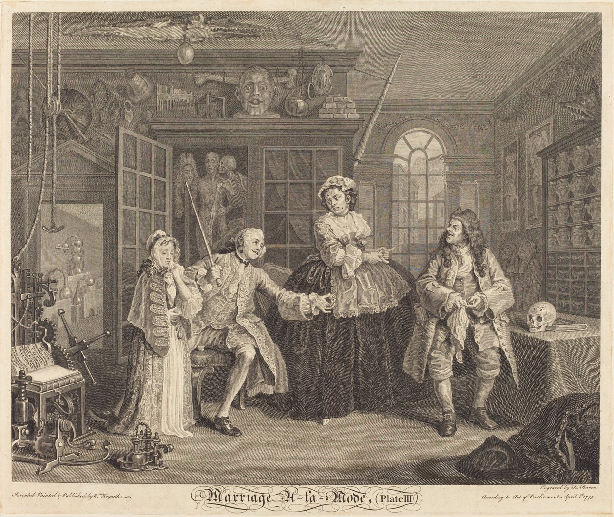 Evlilik a la Mode: pl. 3, 1745. by Bernard Baron