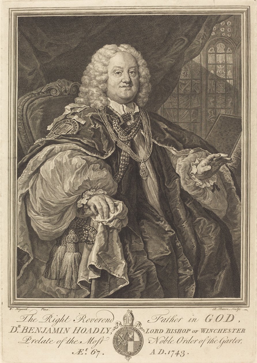 Piskopos Hoadly by Bernard Baron after William Hogarth