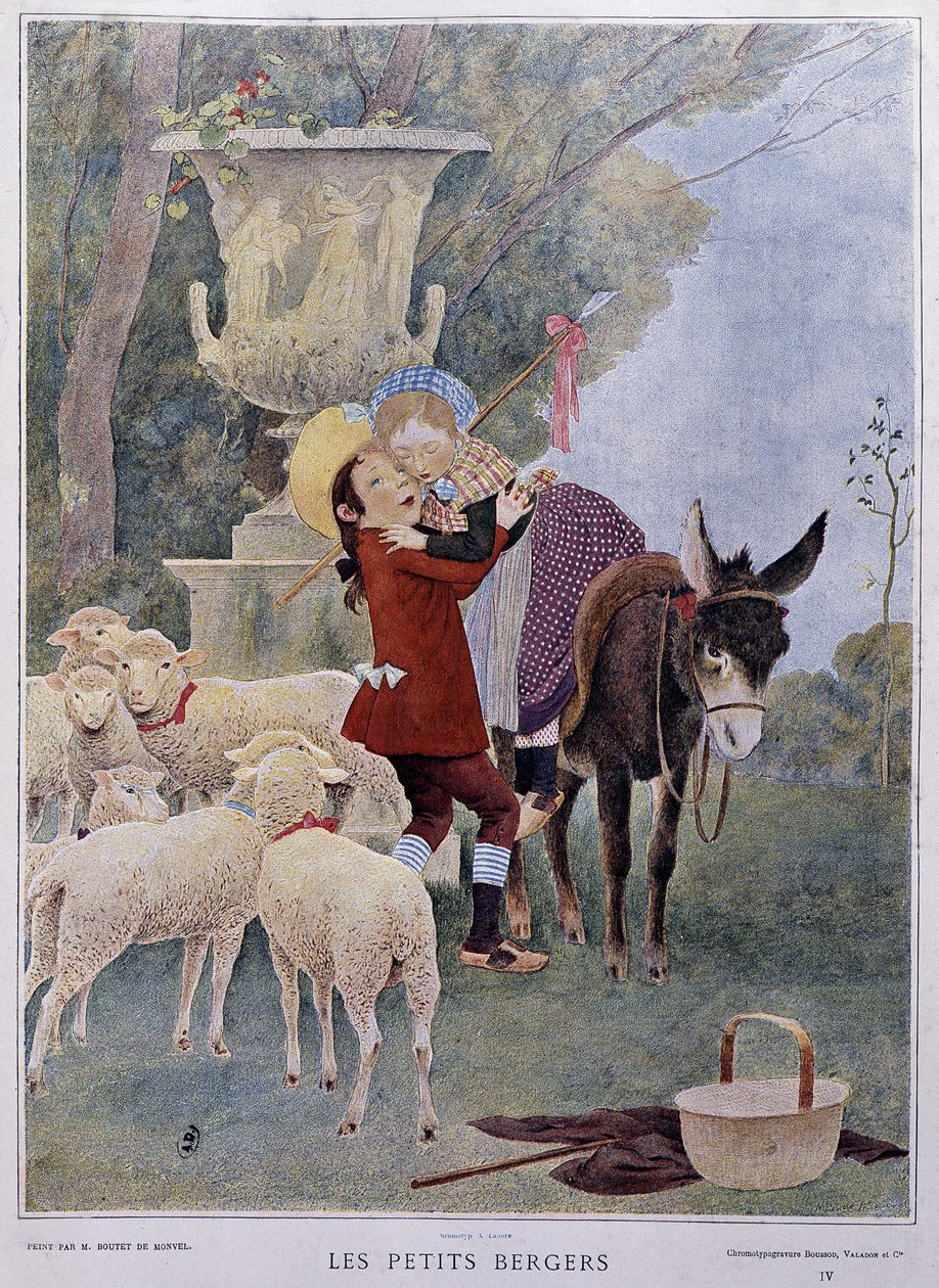 Küçük Çobanlar - Boutet de Monvel tarafından, 20. yüzyılın başı. by Bernard Boutet de Monvel