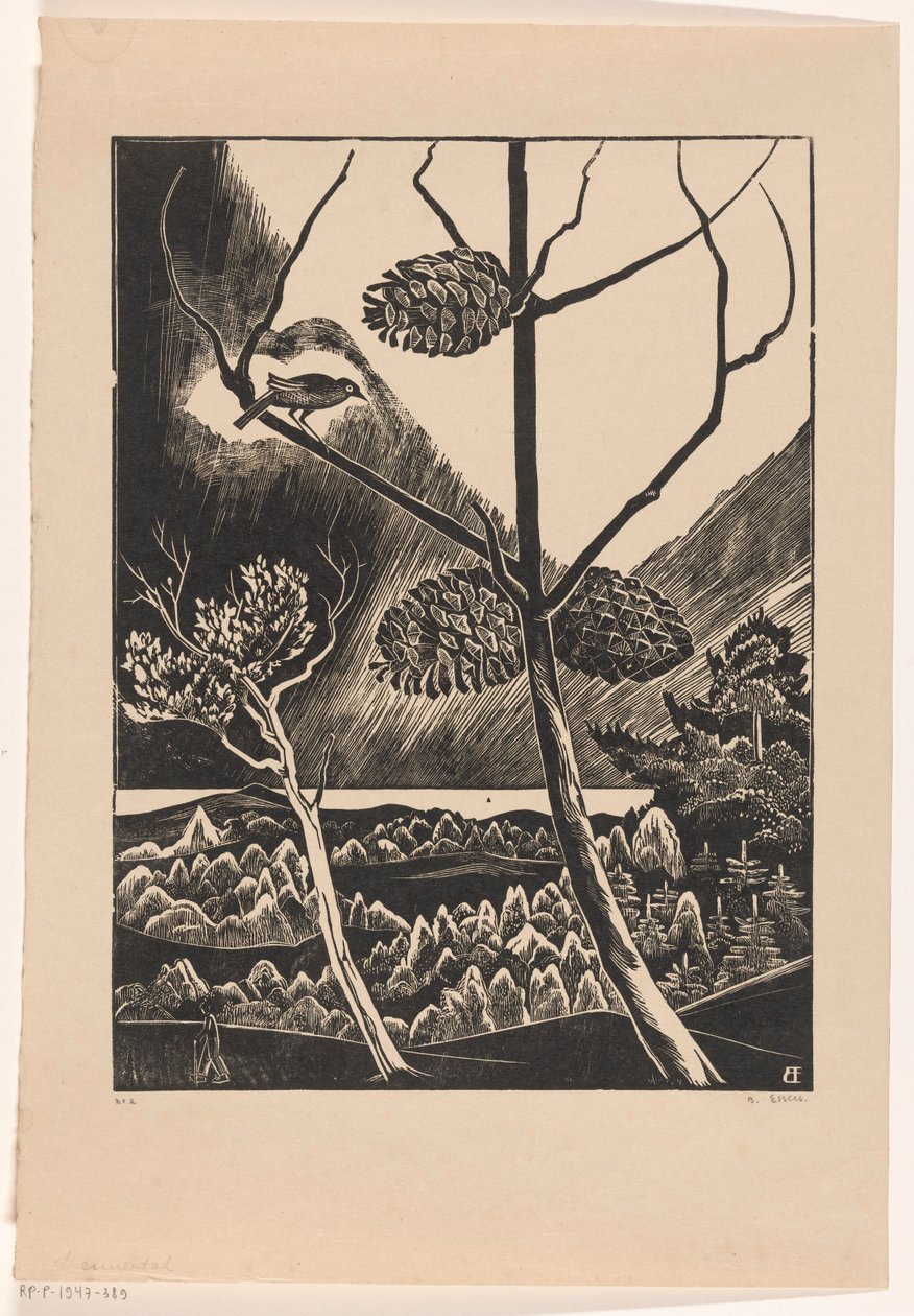 Dennentak (nesne üzerindeki orijinal başlık) by Bernard Essers (signed by artist)