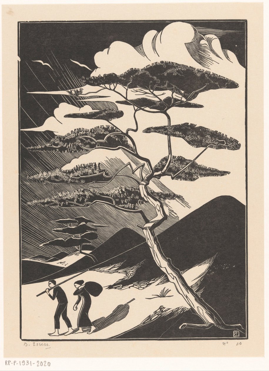 İki figürlü kumul tavası by Bernard Essers (signed by artist)