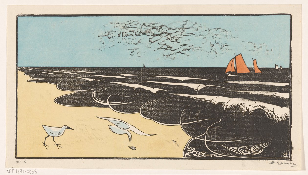 Bergen'de deniz by Bernard Essers (signed by artist)