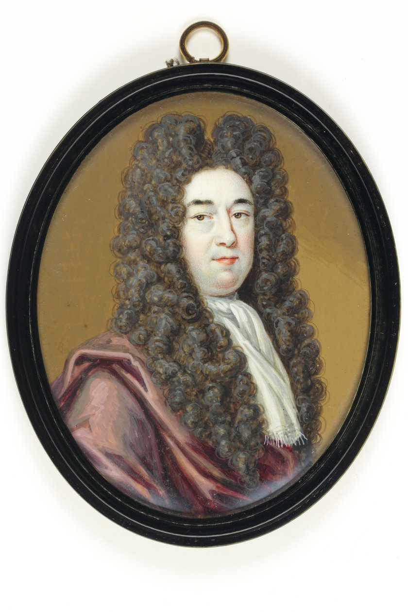 Edmund Dummer, İnşaat Mühendisi, Donanma Müfettişi (fildişi üzerine suluboya) by Bernard III Lens