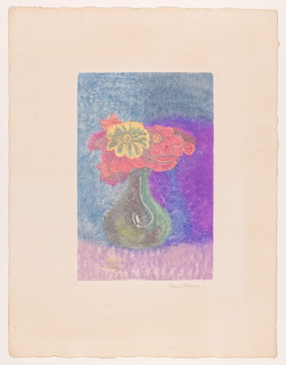 Çiçekli Vazo by Bernard Klene (signed by artist)
