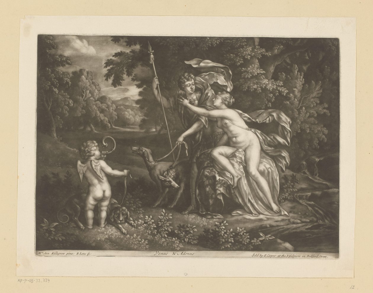 Venüs ve Adonis Venüs ve Adonus (nesne üzerindeki başlık) by Bernard Lens (I)