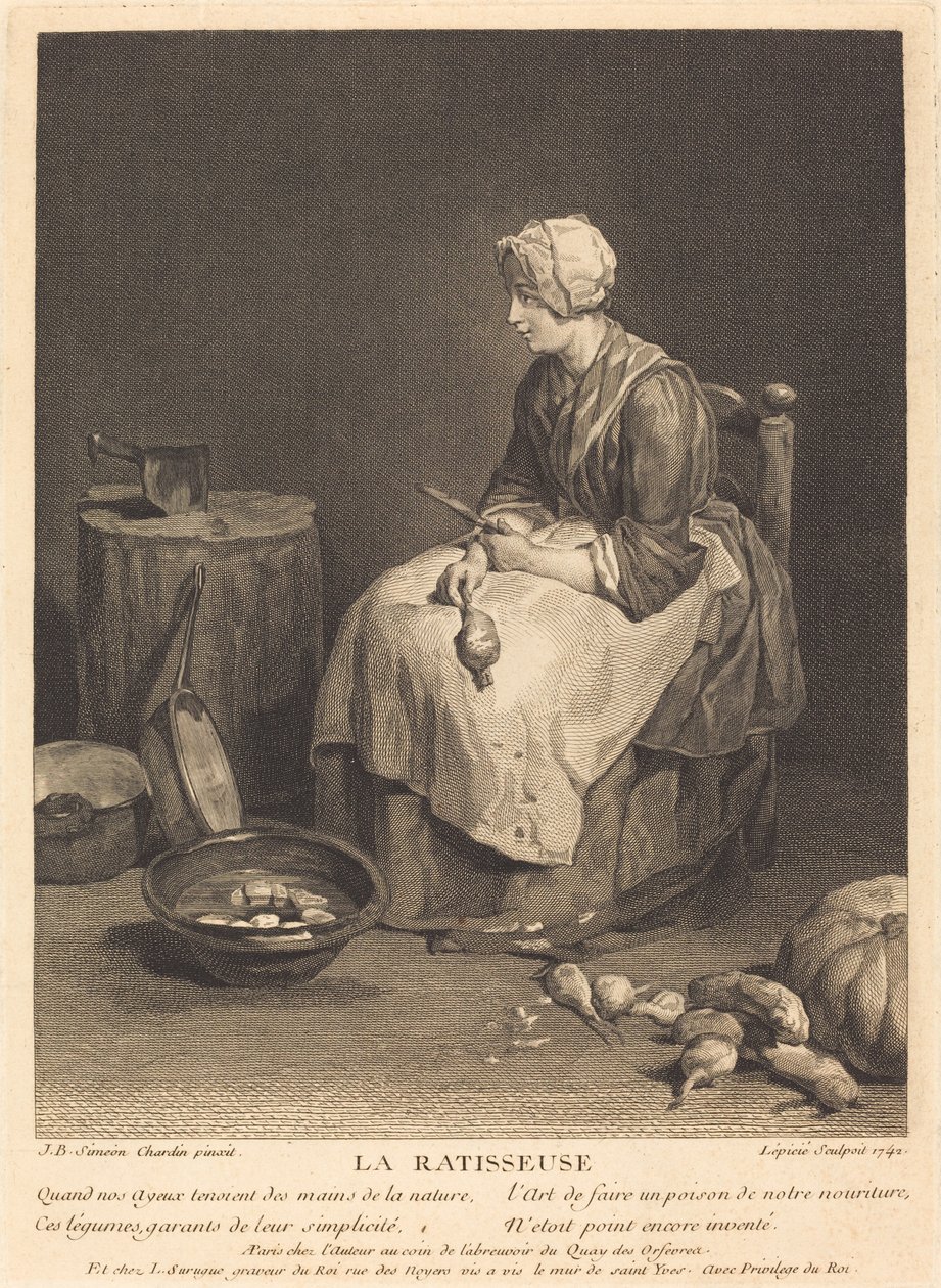 Tırmık by Bernard Lépicié after Jean Siméon Chardin