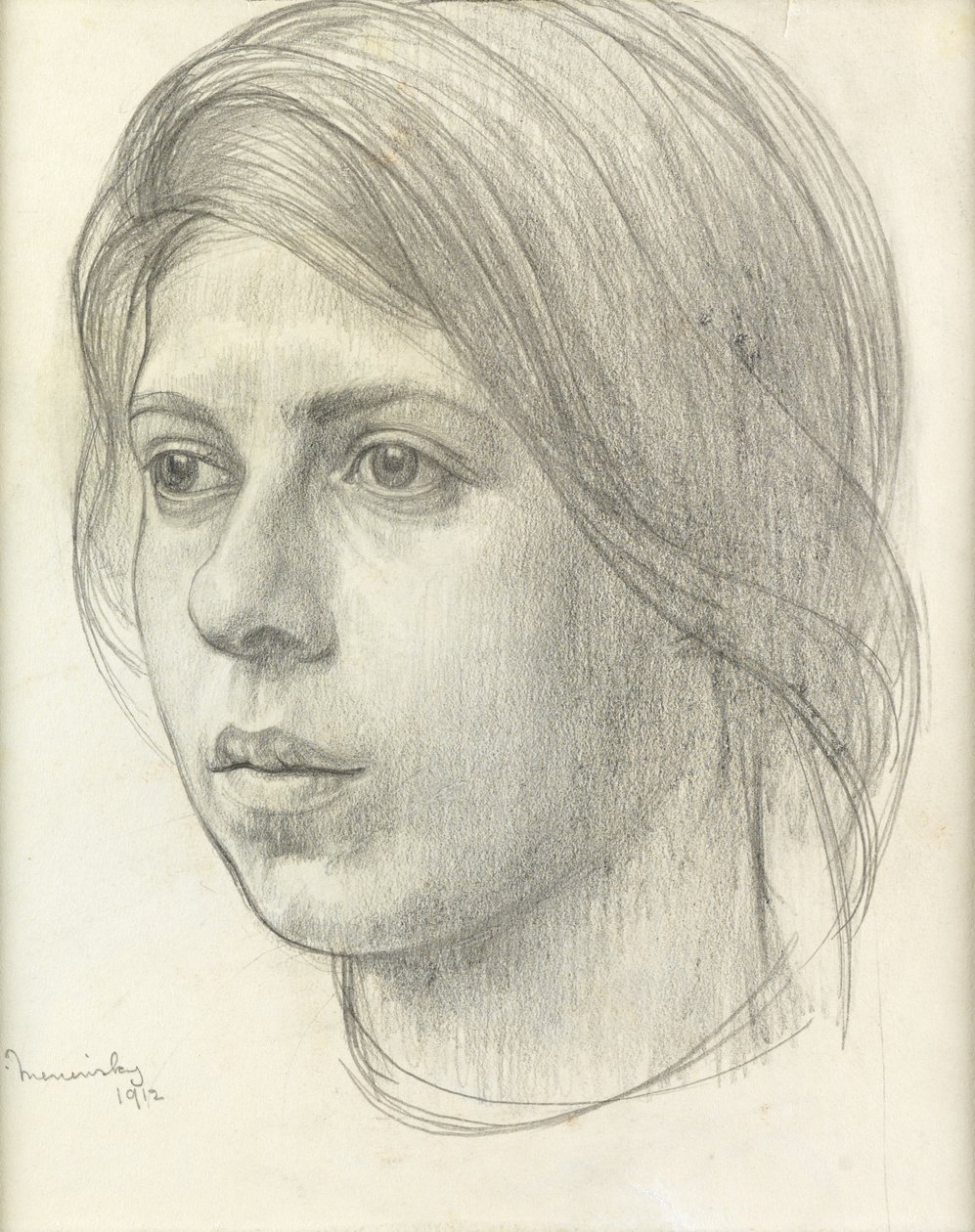 Bir Kızın Başı by Bernard Meninsky