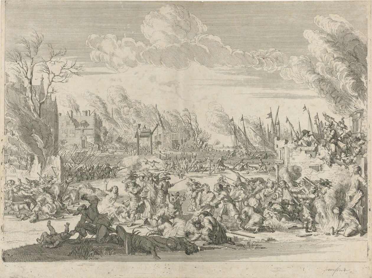 Bodegraven ve Zwammerdam'daki Fransız Vahşeti, 1672 by Bernard Picart (workshop of)