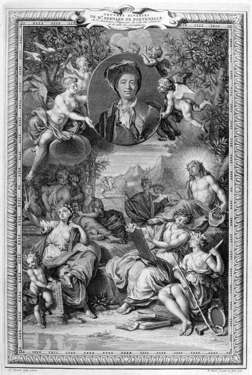 Bernard de Fontenelle, 1728-1729 by Bernard Picart