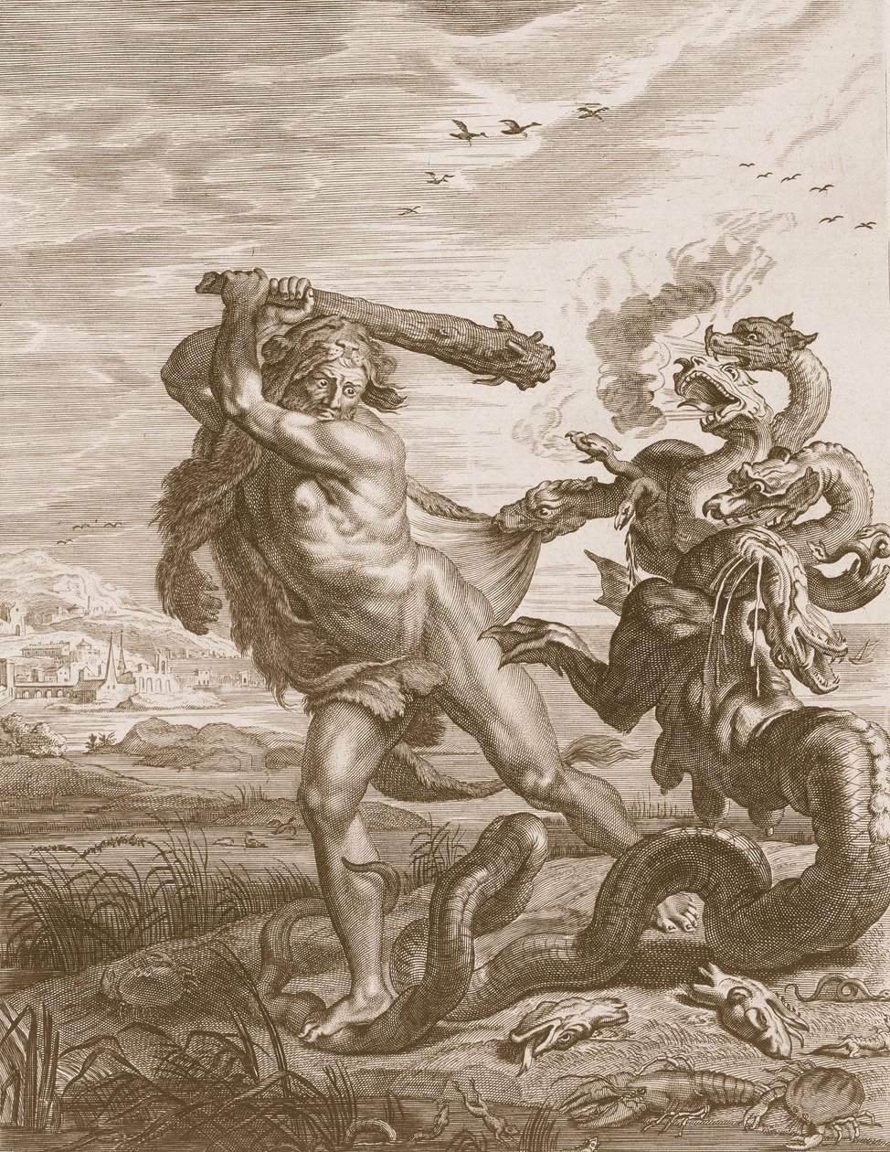 Hercules Fights the Lernian Hydra, 1731  by Bernard Picart