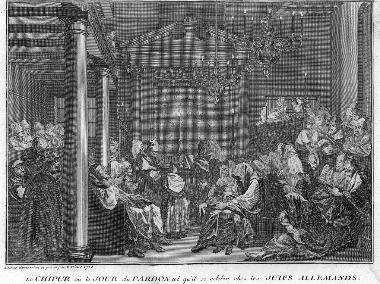 Yahudilik: Alman Yahudileri Arasında Chipur Bayramı (Yom Kippur, Yahudiler için Kefaret Günü) Bernard Picart (1723-1743) 1819 Özel koleksiyon by Bernard Picart