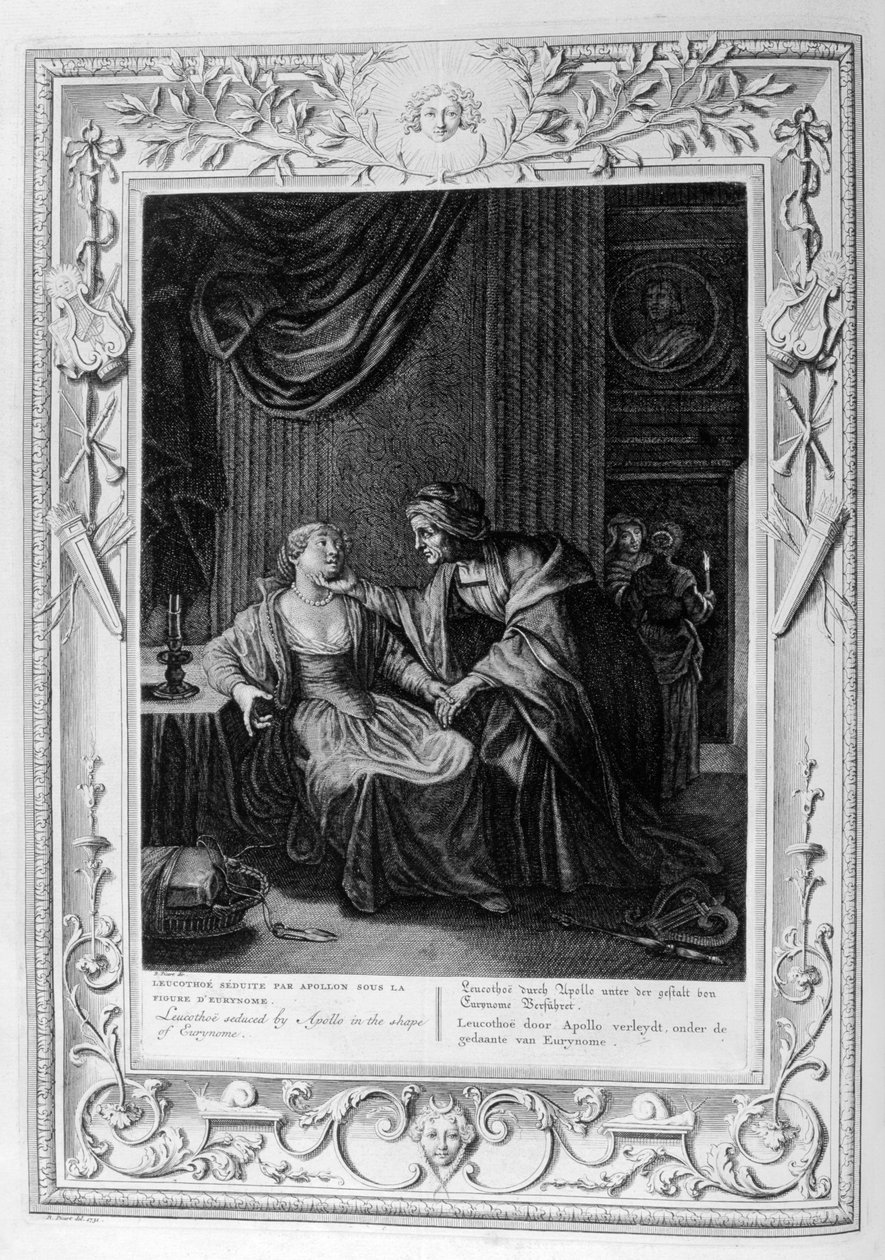 Apollon tarafından Eurynome Şeklinde Baştan Çıkarılan Leucothoe, 1733 by Bernard Picart