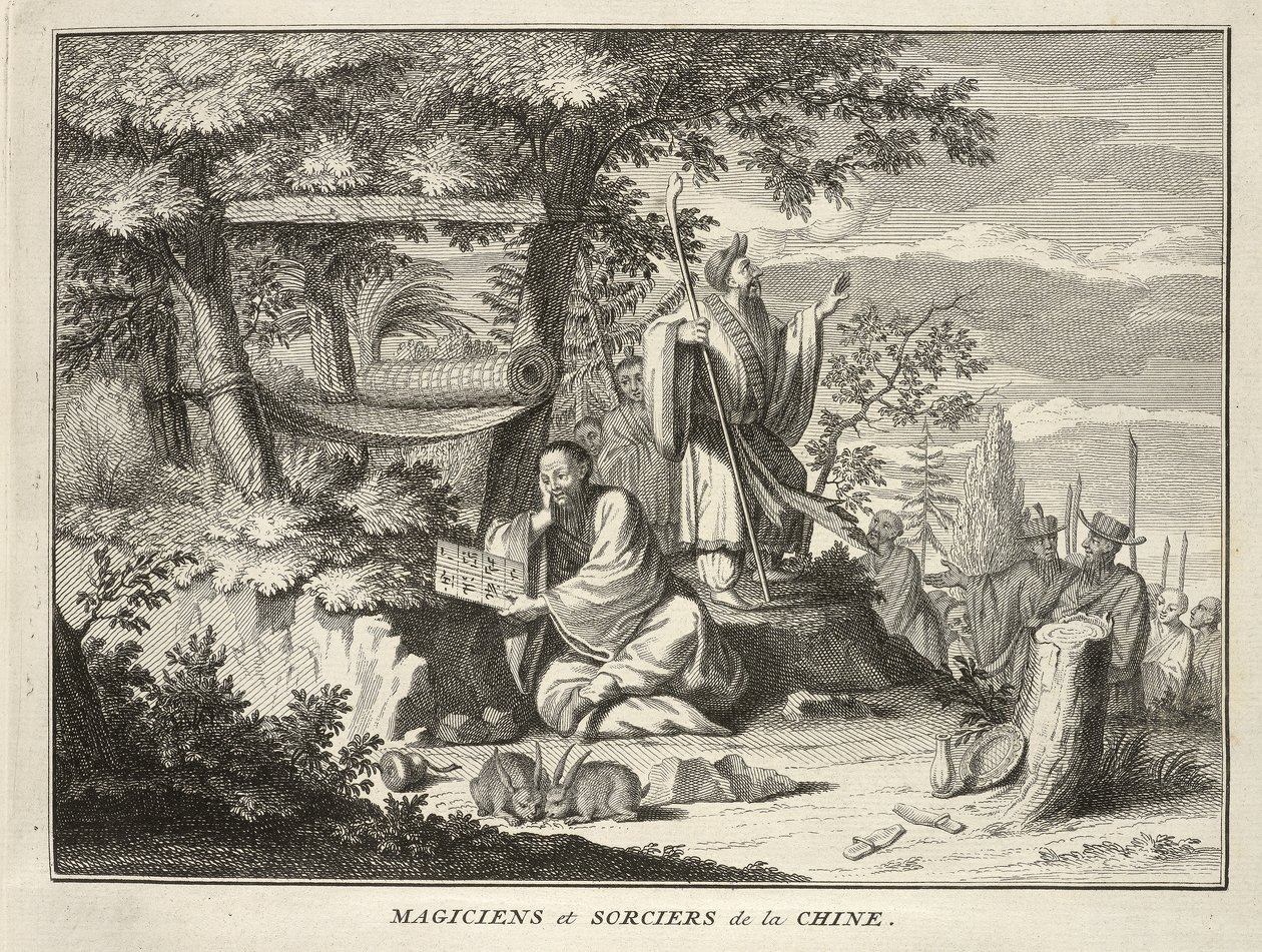Çin Büyücüleri ve Büyücüleri, Dünyanın Tüm Halklarının Dini Törenleri ve Geleneklerinden, yayın. 1736 by Bernard Picart
