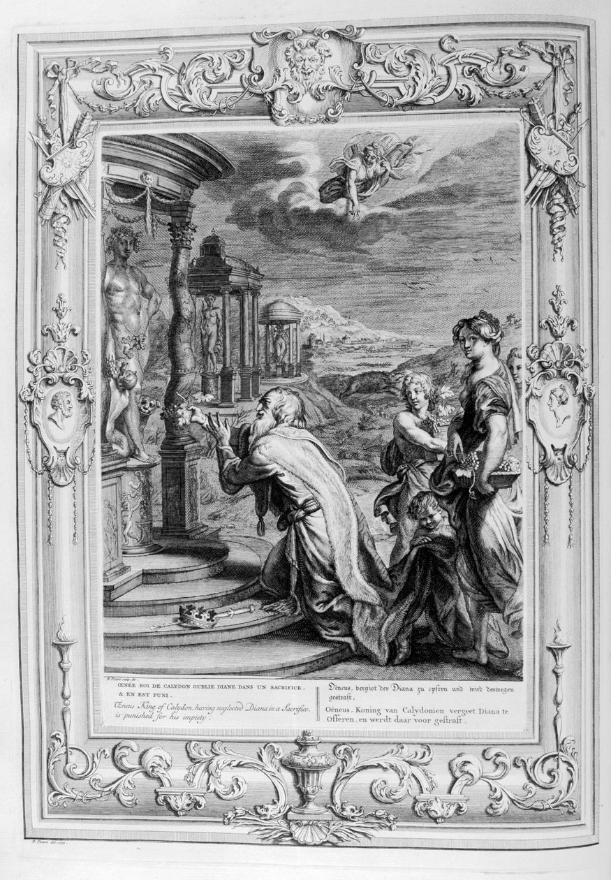 Calydon Kralı Oeneus .. Dinsizliğinden Cezalandırıldı, 1733 by Bernard Picart