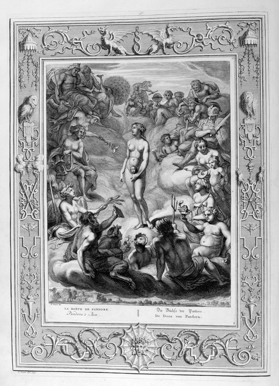 Pandoras Kutusu, 1733 by Bernard Picart