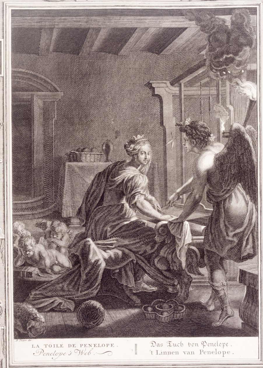 Penelope Tezgahında, 1731 by Bernard Picart