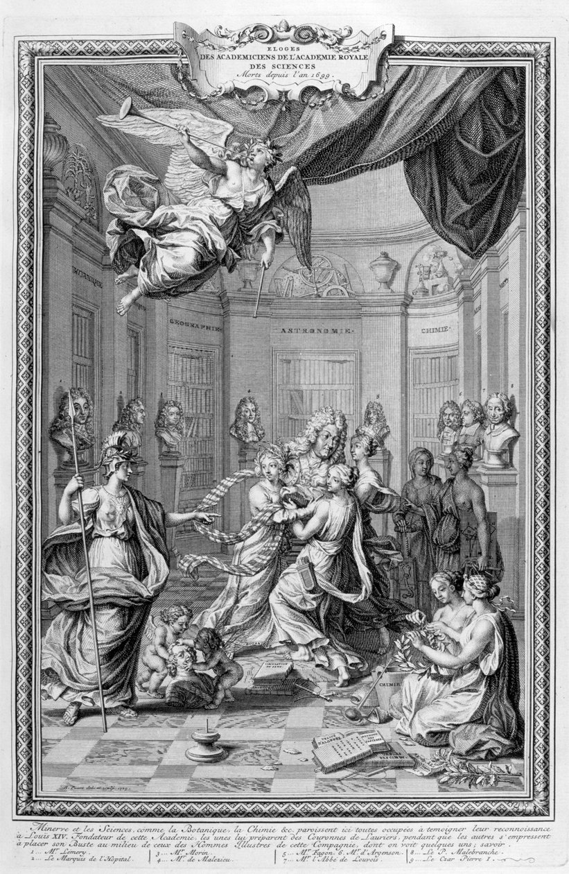 Kraliyet Bilim Akademisi Akademisyenlerinin Övgüsü... 1728 by Bernard Picart