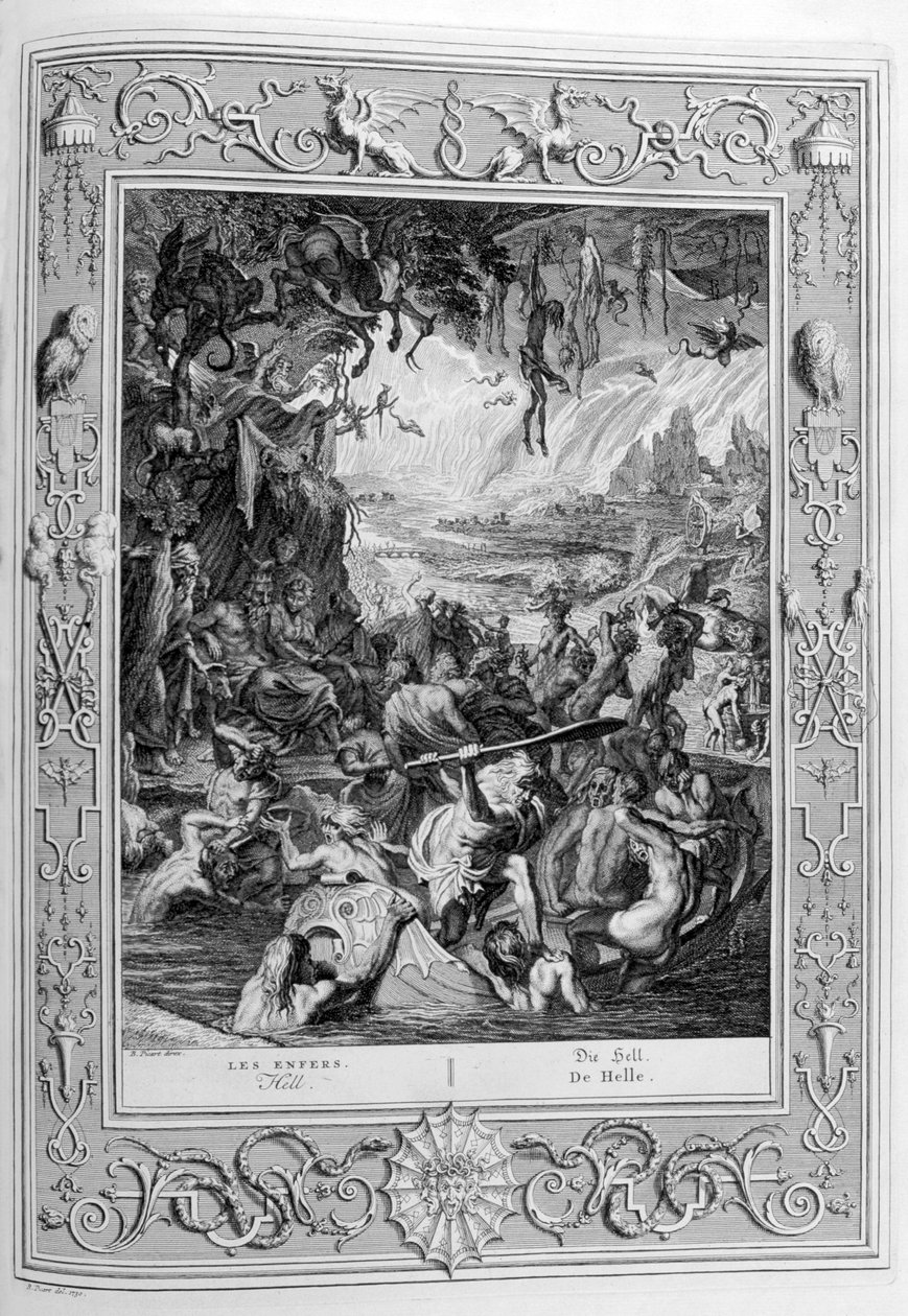 Cehennem Sahnesi, 1733 by Bernard Picart