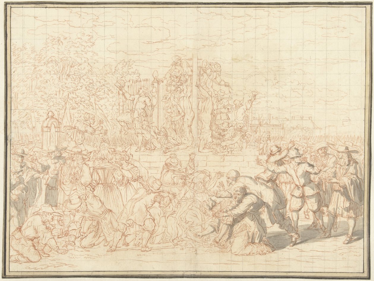 De Witt Brothers'ın Cesetlerinin Parçalanması, 1672 by Bernard Picart