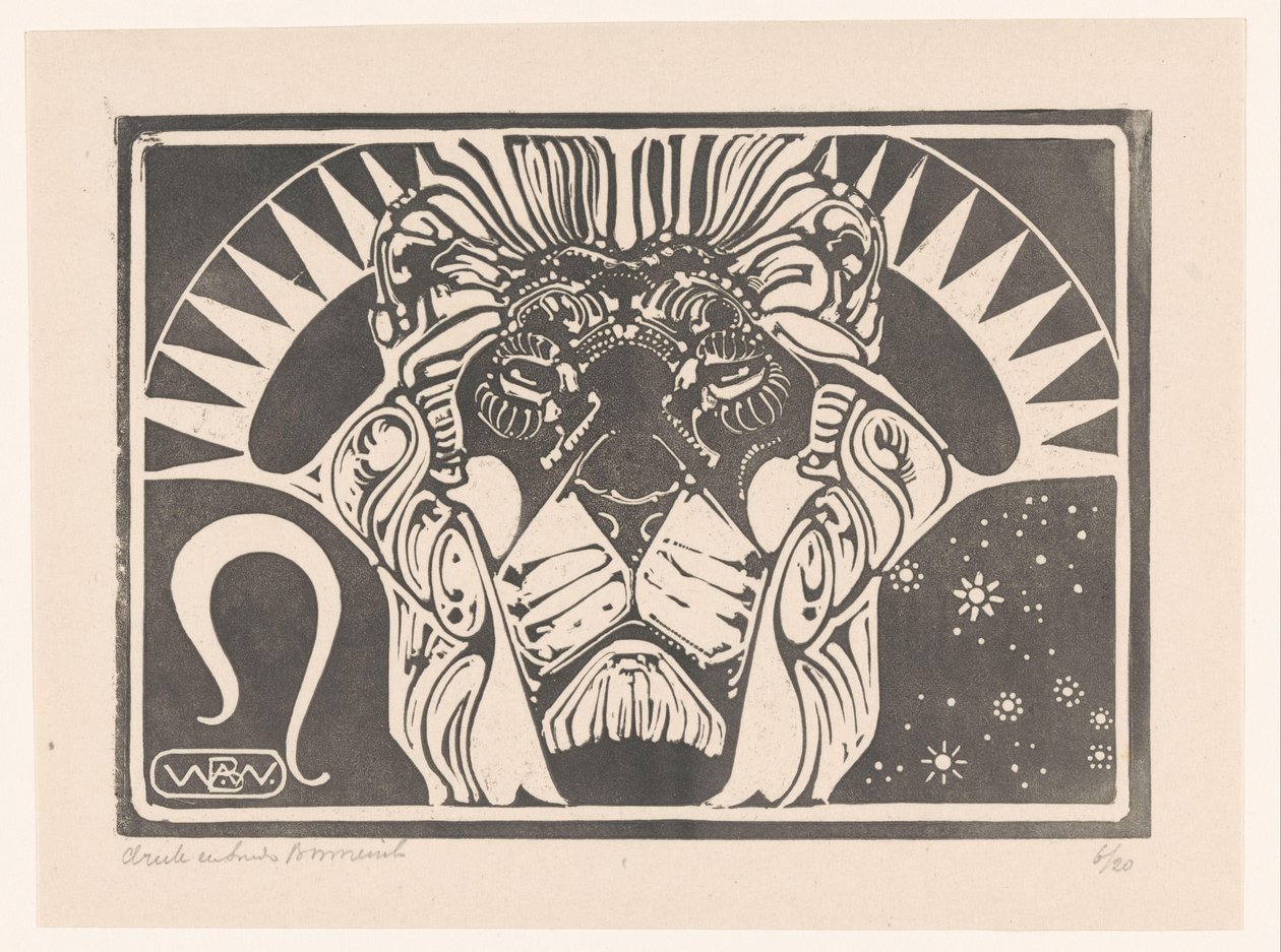 Aslan Başı Aslan (orijinal başlık) by Bernard Willem Wierink (signed by artist)