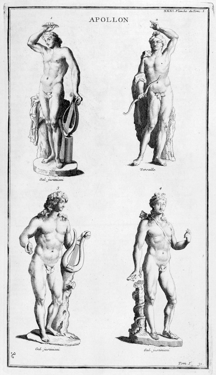 Apollon, 1757 by Bernard de Montfaucon