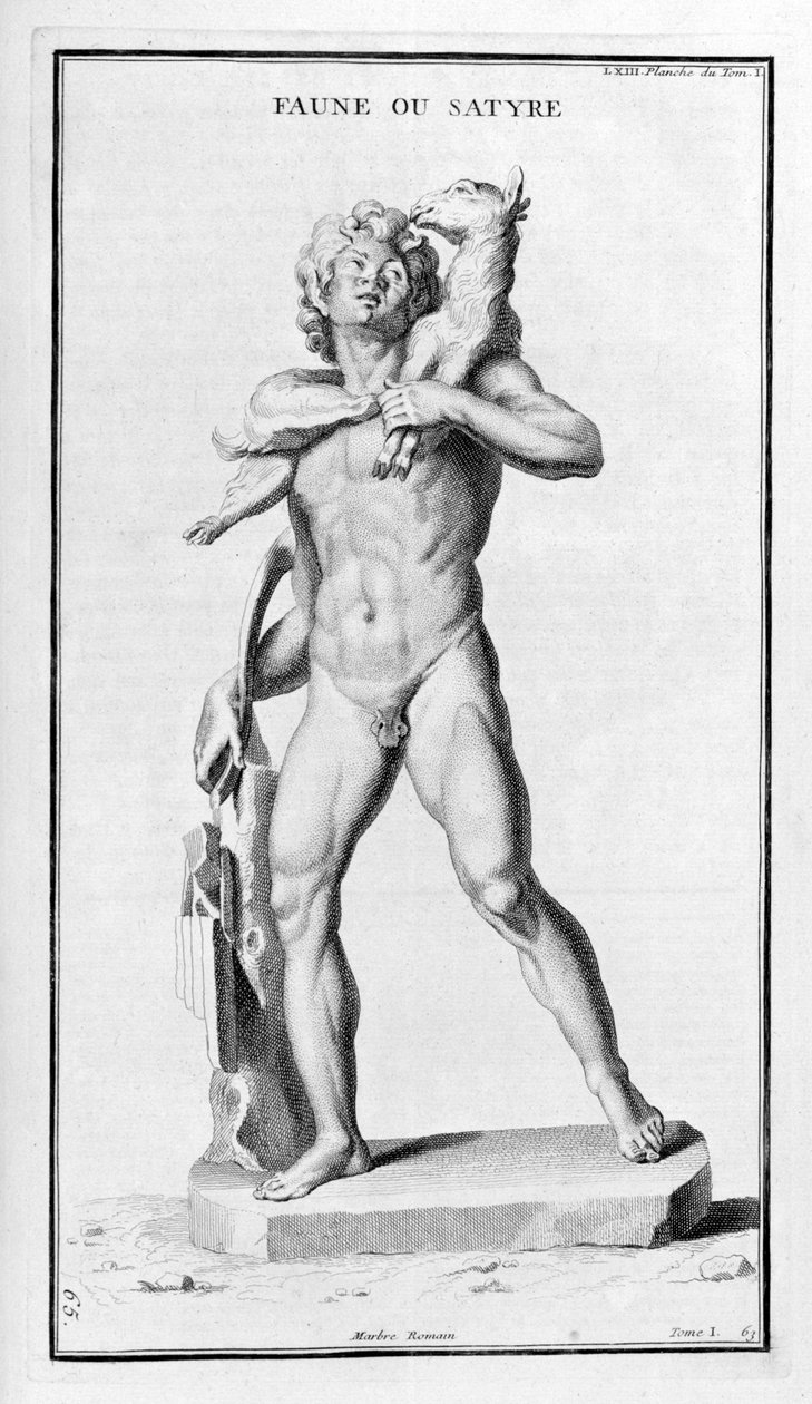 Faun veya Satyr, bir Roma heykelinden sonra, 1757 by Bernard de Montfaucon