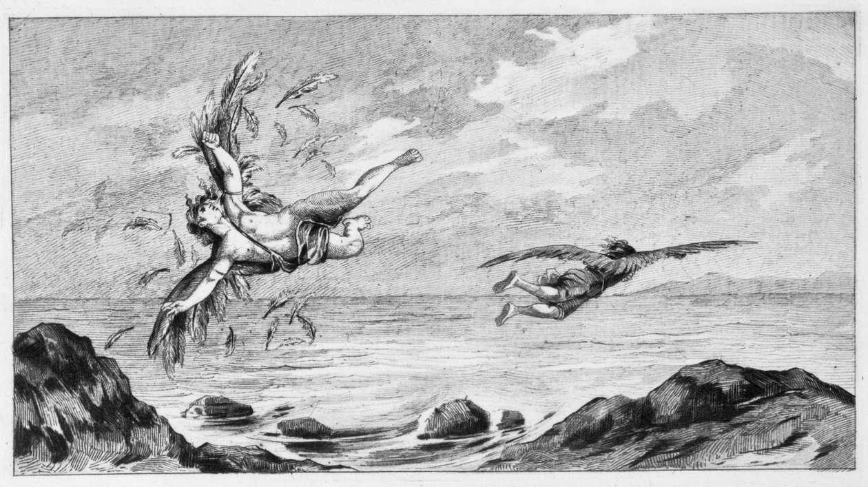 İkarus ve Daedalus, 1887 by Bernard de Montfaucon