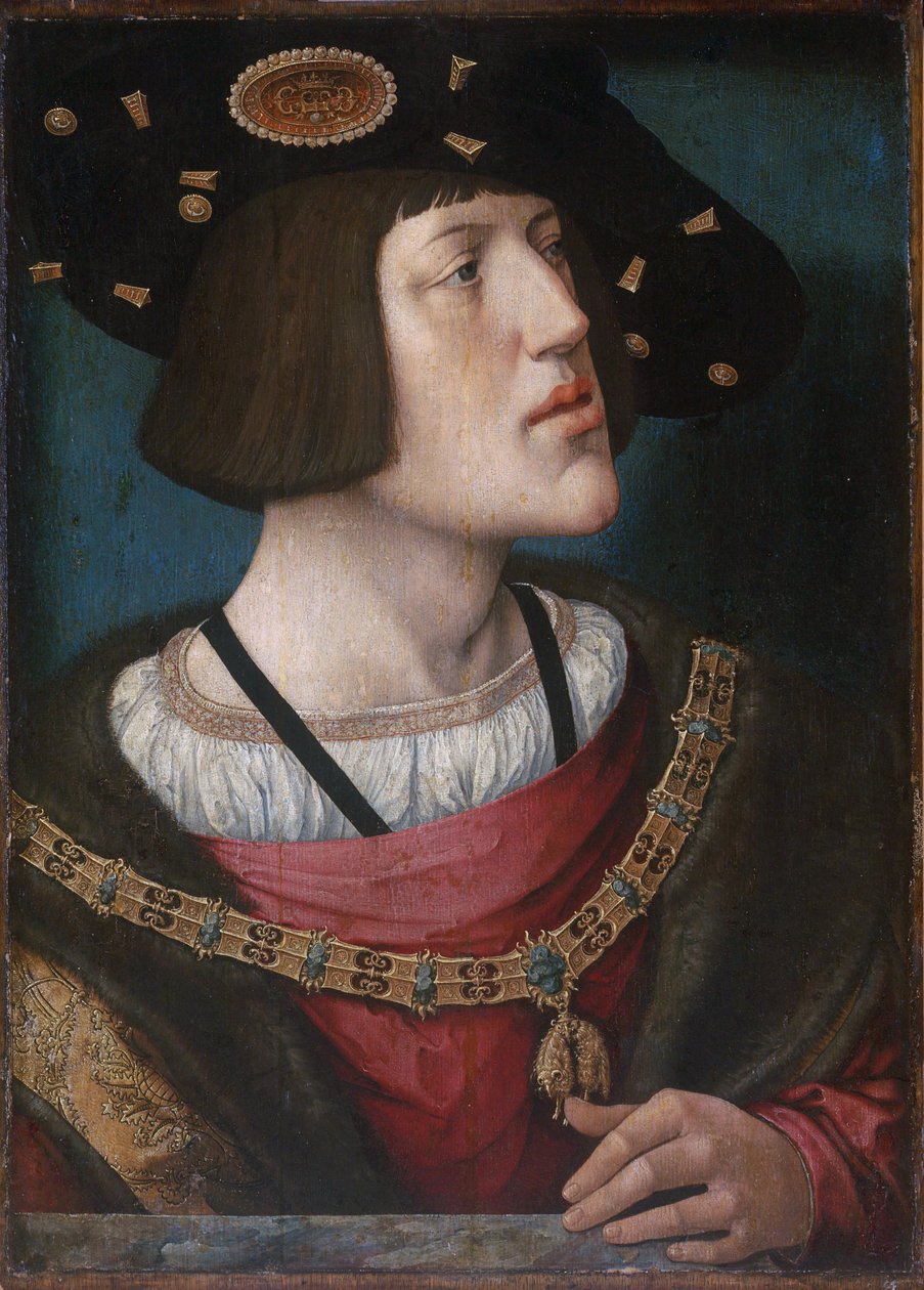 Charles V, Kutsal Roma İmparatoru portresi by Bernard van Orley