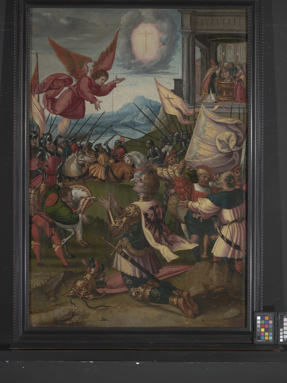 Konstantin'in Dönüşümü (ahşap üzerine yağlı boya) by Bernard van Orley