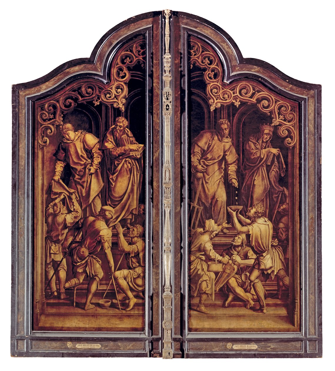 Kıyamet Günü ve Yedi Merhamet Eseri kapalı (pano üzerine yağlıboya) by Bernard van Orley