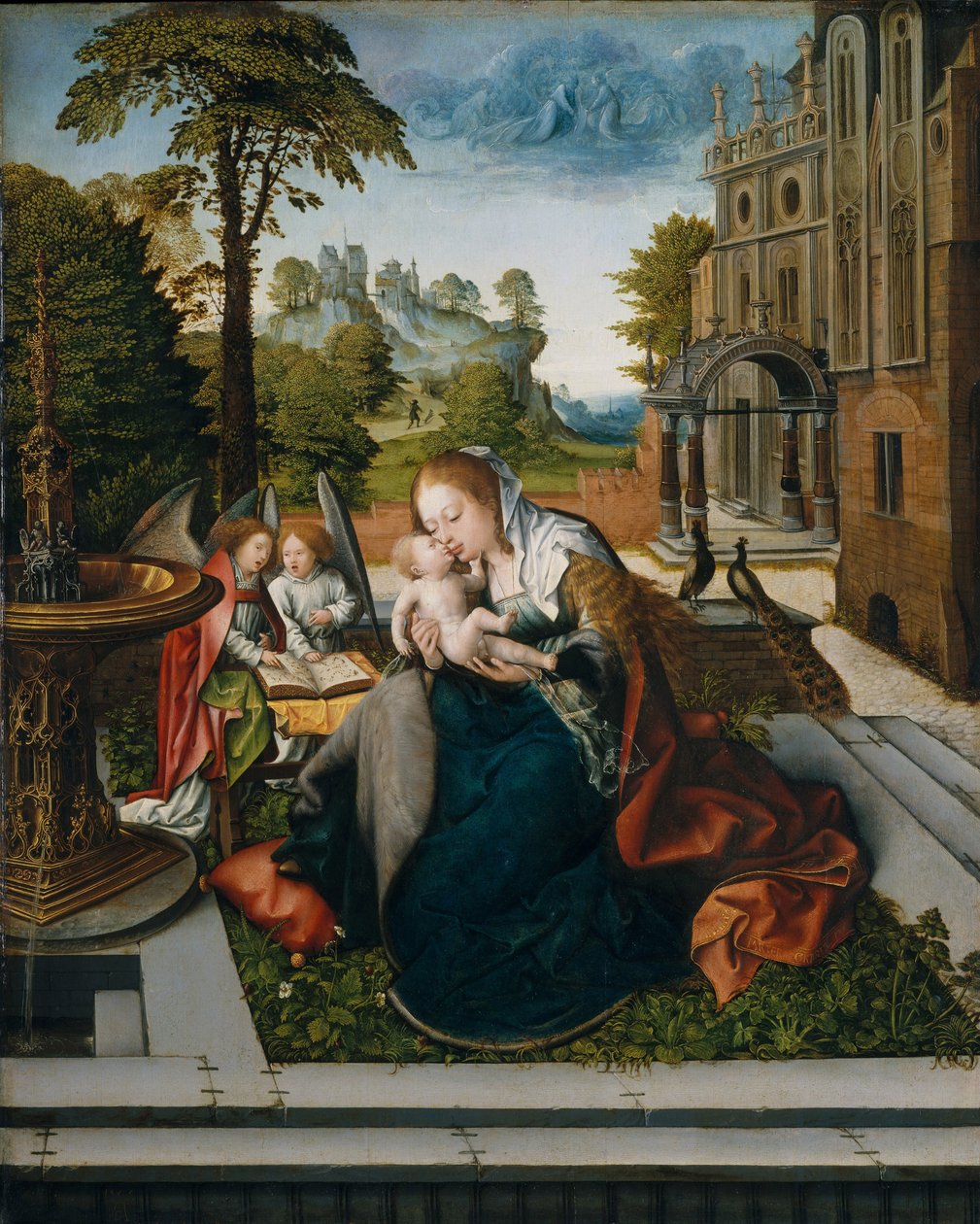 Meleklerle Bakire ve Çocuk, c.1518 by Bernard van Orley